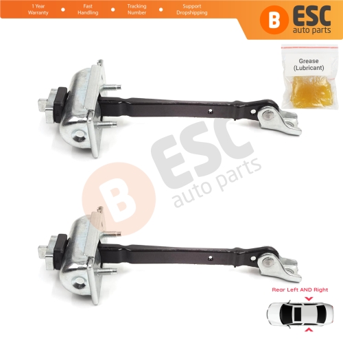 2 Pieces Rear Door Hinge Stop Check Strap Limiter for Vauxhall Opel Astra J P10 MK6 2009-2015 13270612