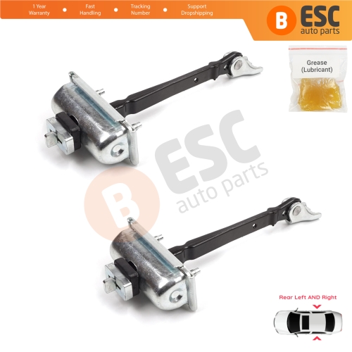 2 Pieces Rear Door Hinge Stop Check Strap Limiter for Vauxhall Opel Astra J P10 MK6 2009-2015 13270612
