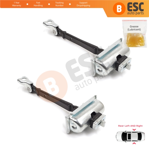 2 Pieces Rear Door Hinge Stop Check Strap Limiter for Vauxhall Opel Astra J P10 MK6 2009-2015 13270612