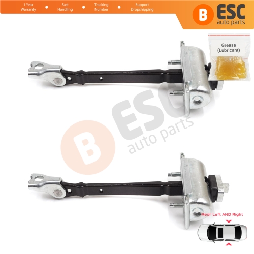 2 Pieces Rear Door Hinge Stop Check Strap Limiter for Vauxhall Opel Astra J P10 MK6 2009-2015 13270612