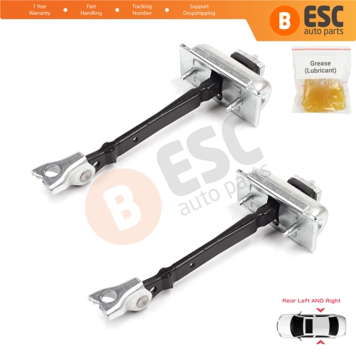 2 Pieces Rear Door Hinge Stop Check Strap Limiter for Vauxhall Opel Astra J P10 MK6 2009-2015 13270612