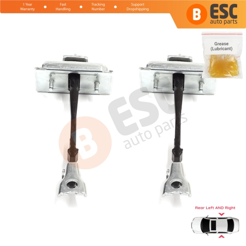 2 Pieces Rear Door Hinge Stop Check Strap Limiter for Vauxhall Opel Astra J P10 MK6 2009-2015 13270612