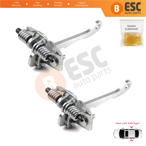 2 Pieces Rear Door Hinge Stop Check Strap Limiter for Peugeot 106 1991-2004 Citroen Saxo 1996-2004 9181H4