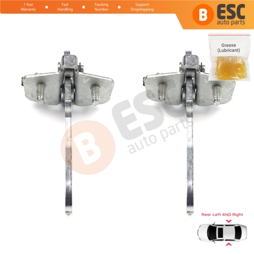 2 Pieces Rear Door Hinge Stop Check Strap Limiter for Peugeot 106 1991-2004 Citroen Saxo 1996-2004 9181H4