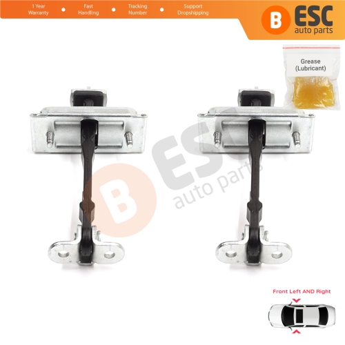 2 Pieces Front Door Hinge Stop Check Strap Limiter for Jaguar S-Type X200 1999-2008 XR857260