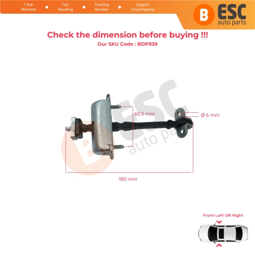 2 Pieces Front Door Hinge Stop Check Strap Limiter for Jaguar S-Type X200 1999-2008 XR857260