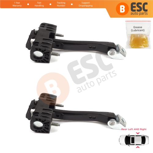 2 Pieces Rear Door Hinge Stop Check Strap Limiter for Peugeot 508 MK1 2010-2018 9670519680