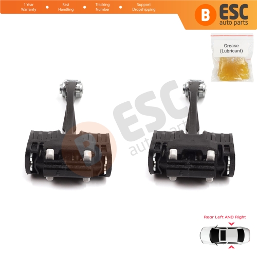 2 Pieces Rear Door Hinge Stop Check Strap Limiter for Peugeot 508 MK1 2010-2018 9670519680