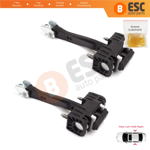 2 Pieces Rear Door Hinge Stop Check Strap Limiter for Peugeot 508 MK1 2010-2018 9670519680