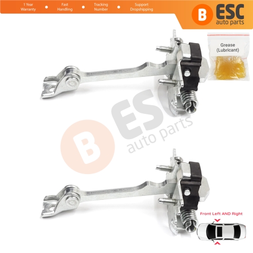 2 Pieces Front Door Hinge Stop Check Strap for Fiat Scudo Citroen Jumpy Dispatch Peugeot Expert Tepee MK2 2007-2016 9181K9 