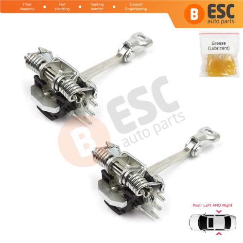 2 Pieces Rear Door Hinge Stop Check Strap Limiter for Citroen C3 MK2 SC A51 2009-2016 9181Q5