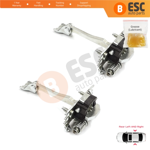 2 Pieces Rear Door Hinge Stop Check Strap Limiter for Citroen C3 MK2 SC A51 2009-2016 9181Q5
