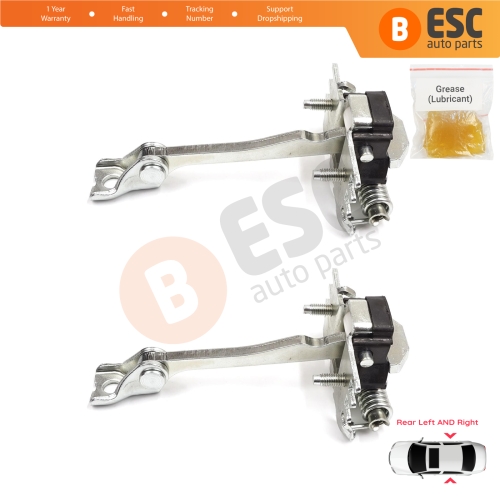 2 Pieces Rear Door Hinge Stop Check Strap Limiter for Citroen C3 MK2 SC A51 2009-2016 9181Q5