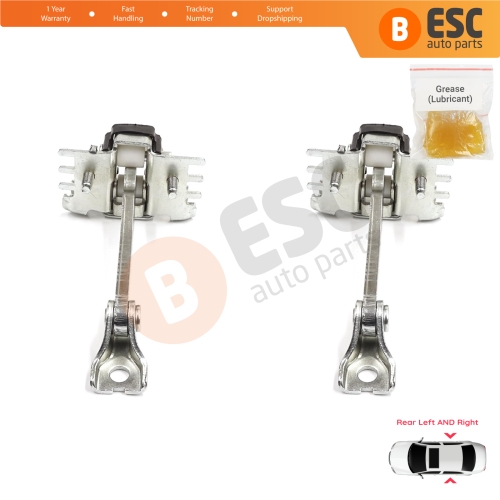 2 Pieces Rear Door Hinge Stop Check Strap Limiter for Citroen C3 MK2 SC A51 2009-2016 9181Q5