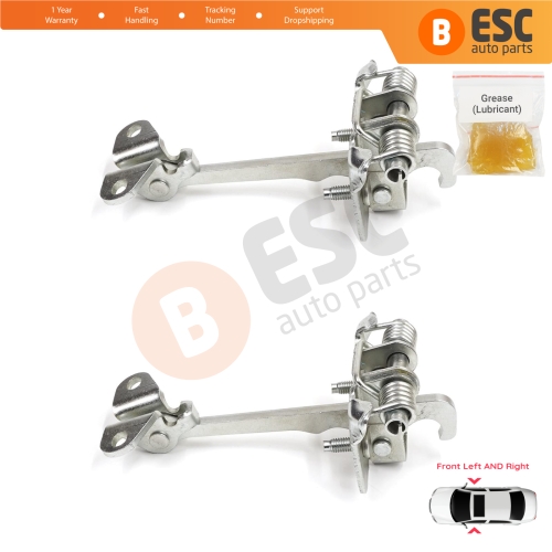 2 Pieces Front Door Hinge Stop Check Strap Limiter for Fiat Scudo Peugeot Expert 806 Citroen Jumpy Dispatch MK1 918190