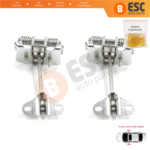 2 Pieces Front Door Hinge Stop Check Strap Limiter for Fiat Scudo Peugeot Expert 806 Citroen Jumpy Dispatch MK1 918190