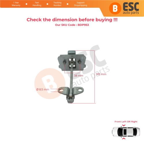2 Pieces Front Door Hinge Stop Check Strap Limiter for Citroen C5 MK1 2001-2008 9181G0 
