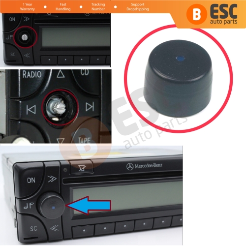 Radio Audio Cassette Tape Player Navigation Turn Knob Button for Mercedes Becker Sound 30 Audio 10 30 APS