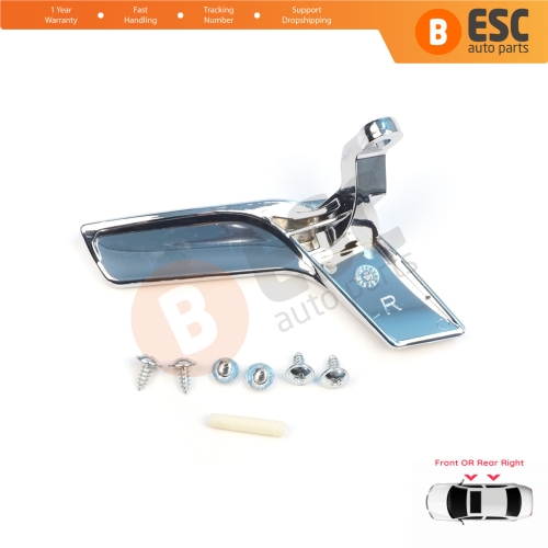 Interior Door Handle Bright Chrome Plated Right Side 2047202763 for Mercedes W204