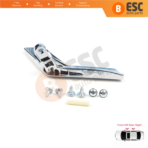 Interior Door Handle Bright Chrome Plated Right Side 2047202763 for Mercedes W204