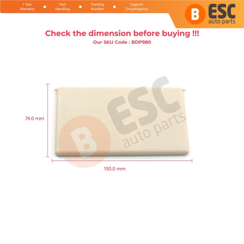 Sun Visor Shade Mirror Cover Beige A2038170220 For Mercedes W203 C Class