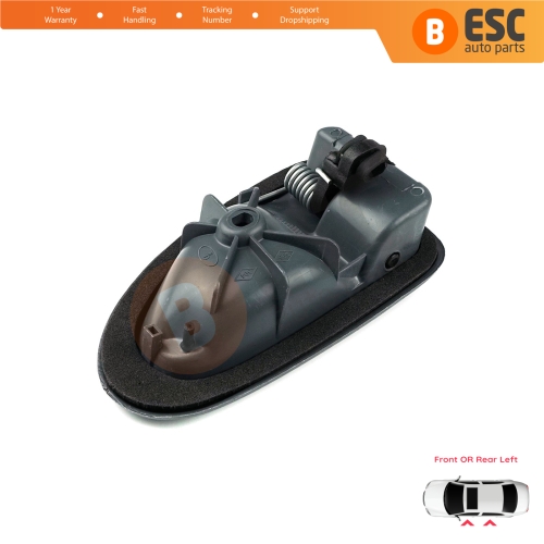 Inner Door Handle Left Gray Rod Type for Renault Clio 2 Scenic Megane 1 Trafic Master 2 Mascott Logan 1 Movano Vivaro A Interstar Primastar 1 Daily 7700434716 