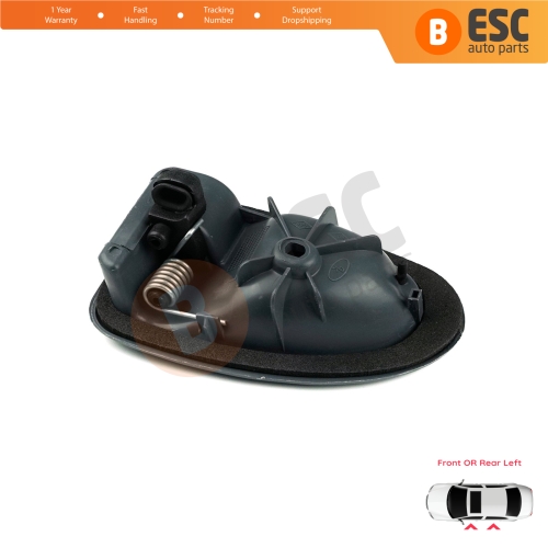 Inner Door Handle Left Gray Rod Type for Renault Clio 2 Scenic Megane 1 Trafic Master 2 Mascott Logan 1 Movano Vivaro A Interstar Primastar 1 Daily 7700434716 