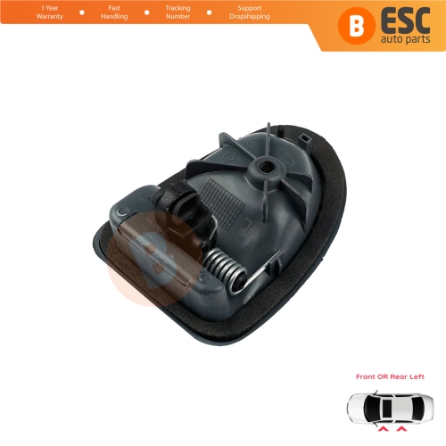 Inner Door Handle Left Gray Rod Type for Renault Clio 2 Scenic Megane 1 Trafic Master 2 Mascott Logan 1 Movano Vivaro A Interstar Primastar 1 Daily 7700434716 