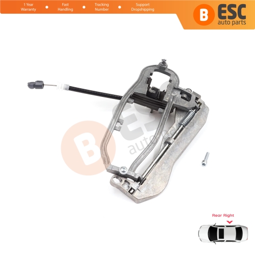 Car Door Handle Carrier Bracket Handle Housing Rear Right 51228243636 For BMW X5 E53 2000-2006