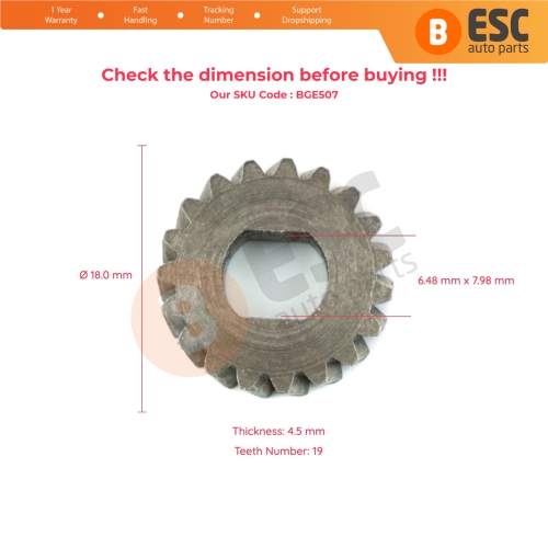 Sunroof Motor Cog Gear A2048201442 19 T Dia 18 mm For Mercedes BMW Ford Jaguar VW Volvo Audi Skoda