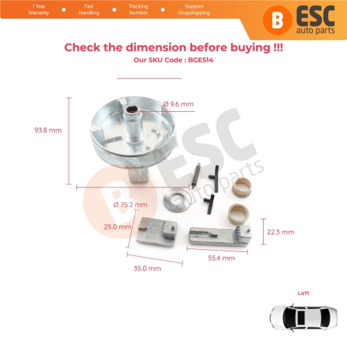 Seat Left Arm Armrest Latch Bracket for Mercedes Vito Viano W639 Sprinter MK2 906 VW Crafter 2E 2F