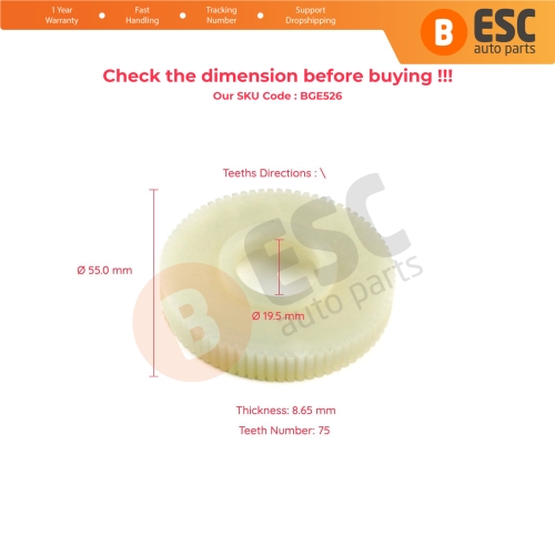 Window Regulator Motor Gear for Honda