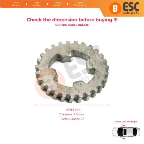 Window Regulator Motor Cog Roller Metal Gear for Renault Master MK2 Mascott Opel Movano A Iveco Daily 3 4 Nissan Interstar X70