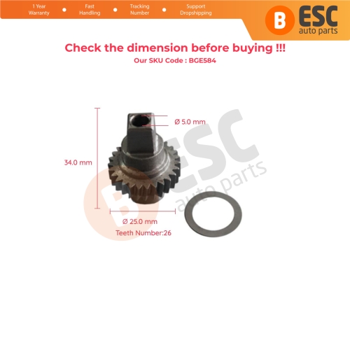 TwinTop Convertible Roof Flaps/wings Motor Repair Gear For Vauxhall Opel Astra 93188313 93188314 Teeth Number 26