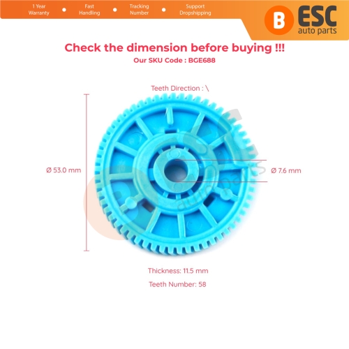 Rear Windshield Window Wiper Motor Gear for Chery Tiggo 3 J11 T11 DR5 Nissan 620 Pickup