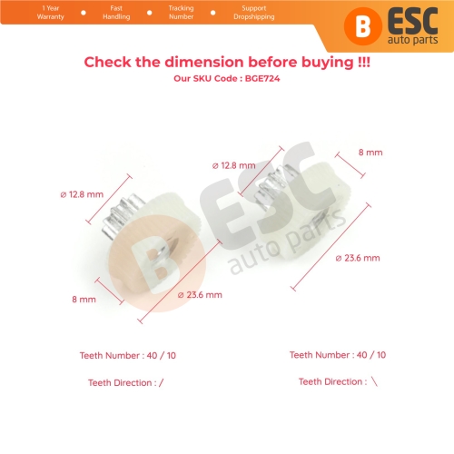 Seat Adjuster Motor Repair Gear for Nissan Patrol 2010-2024 Armada 2016-2024 Infiniti QX56 QX80 2010-2022 87549-1L31C 10/41 Teeth