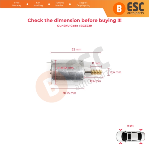 Heater Vent Flap Control Actuator DC Motor for Audi A3 8V Q2 Q3 Seat Leon MK3 Ateca Tarraco Skoda Octavia Superb MK3 VW Golf MK7 Passat B8   