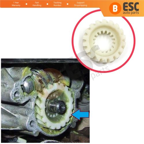 Seat Adjustment Mechanism Motor Repair Gear 18 Teeth for Mercedes S Class W140 1992-1998