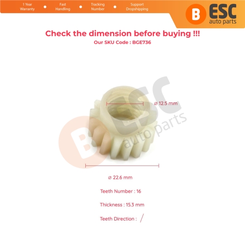 Seat Height Adjustment Mechanism Motor Repair Gear 16 Teeth for Mercedes Benz S Class W222 2014–2020