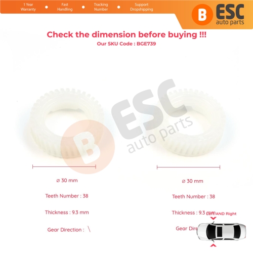 Left Right Side Wing Mirror Folding Motor Actuator Repair Gear for Hyundai Sonata MK7 LF 2014-2017 87620-C2060