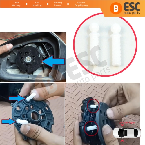2 Pieces Side Mirror Actuator Motor Repair Gear for Kia Optima MK3 Forte MK1 Ceed Cerato MK2 Hyundai Azera Grandeur MK5 Grand i10 MK2 876221M000