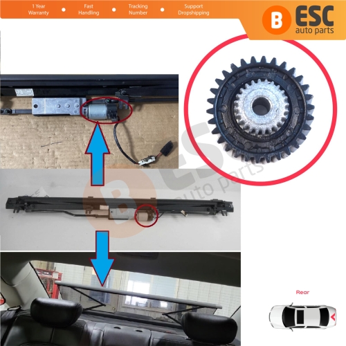 Rear Windshield Shade Sunshade Retractable Motor Repair Gear for Hyundai Grandeur Azera HG 2011-2017 Kia Cadenza K7 VG 2009-2016