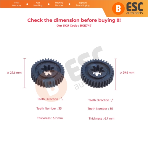 Power Seat Back Recline Adjustment Actuator Motor Repair Gear Set for BMW 7 Series E38 1994-2001 5 Series E39 1997-2004