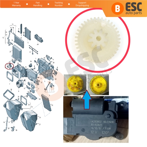 Air Conditioner Heater Vent Flap Control Motor Actuator Repair Gear for Mercedes Sprinter 906 Vito 639 VW Crafter 2E 2F Peugeot 3008 5008 MK1