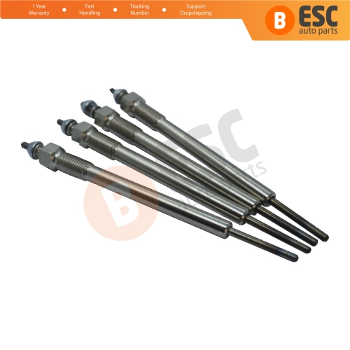 4 Pieces Heater Glow Plug 11 Volt 367104A000 for Kia Hyundai 2.5 CRDI