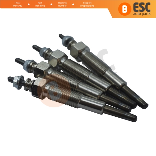 4 Pieces Heater Glow Plug 10.5 Volt OK04S18140A for Kia Sportage Besta Mazda 626