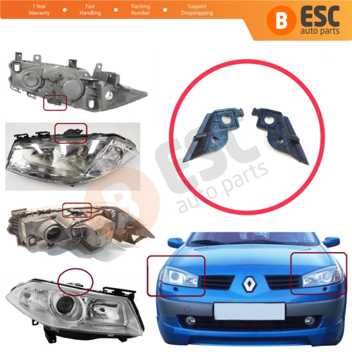 Headlight Holder Mount Repair Bracket Tab Left Right Side for Renault Megane MK2 2002-2008 260604235R 7701063220
