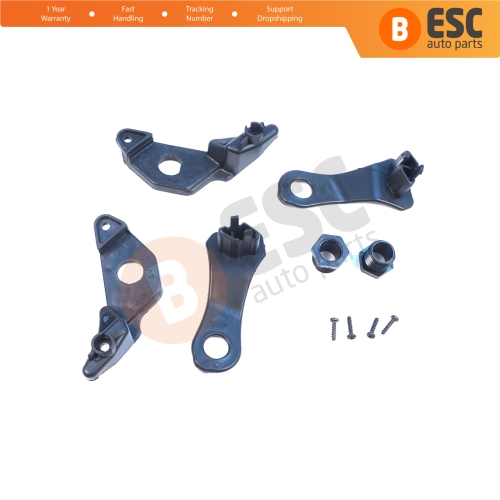 Headlight Holder Mount Repair Bracket Tab Set Left Right Side for BMW 5 Series E60 E61 2003-2010 63126941478 63126949633
