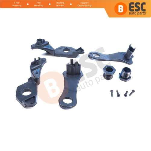 Headlight Holder Mount Repair Bracket Tab Set Left Right Side for BMW 5 Series E60 E61 2003-2010 63126941478 63126949633