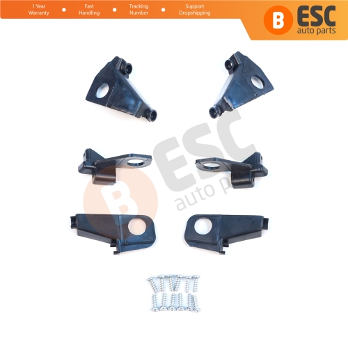 Headlight Holder Mount Repair Bracket Tab Set Left Right Side for VW Golf MK6 5K AJ5 2008-2013 Convertible 517 2011-2016 5K0998225 5K0998226